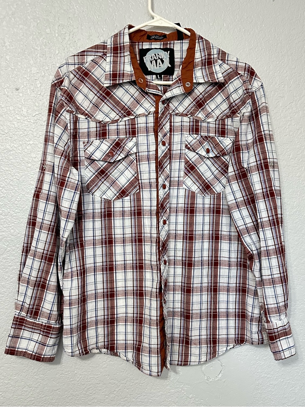 Vintage Franky Max Button Up Shirt Y2K Rodeo Western Rockabilly Mens Sz L Cowboy
